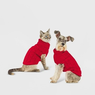 Dog and Cat Sweater - Classic Red - Wondershop™ 4 Dog and Cat Sweater - Classic Red - Wondershop™ - Image 4