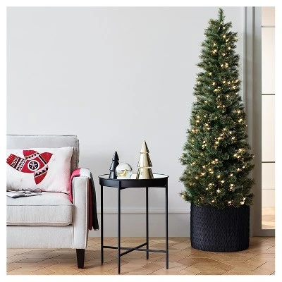 7.5' Pre-Lit Slim Virginia Pine Artificial Christmas Tree Clear Lights - Wondershop™ 3 7.5' Pre-Lit Slim Virginia Pine Artificial Christmas Tree Clear Lights - Wondershop™ - Image 3