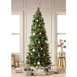 7.5' Pre-Lit Slim Virginia Pine Artificial Christmas Tree Clear Lights - Wondershop™ 7 7.5' Pre-Lit Slim Virginia Pine Artificial Christmas Tree Clear Lights - Wondershop™ -Wondershop Sales unnamed file 104