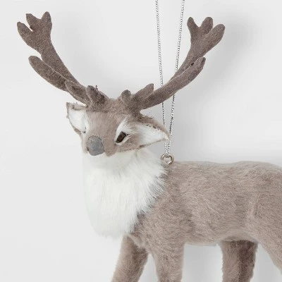 4pk Faux Fur Animals Christmas Tree Ornament Set Polar Bear/Seal/Fawn/Buck - Wondershop™ 2 4pk Faux Fur Animals Christmas Tree Ornament Set Polar Bear/Seal/Fawn/Buck - Wondershop™ - Image 2