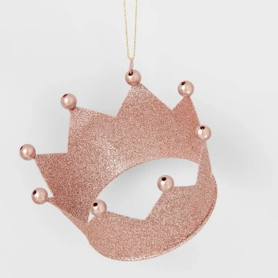 4pk Metal Glitter Crown Christmas Tree Ornament Set White - Wondershop™ 2 4pk Metal Glitter Crown Christmas Tree Ornament Set White - Wondershop™ - Image 2