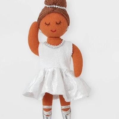 4pk Fabric Ballet Dancer Christmas Tree Ornament Set - Wondershop™ 2 4pk Fabric Ballet Dancer Christmas Tree Ornament Set - Wondershop™ - Image 2