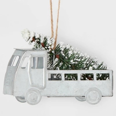 4ct Galvanized Metal Vehicle Christmas Tree Ornament Set - Wondershop™ 2 4ct Galvanized Metal Vehicle Christmas Tree Ornament Set - Wondershop™ - Image 2