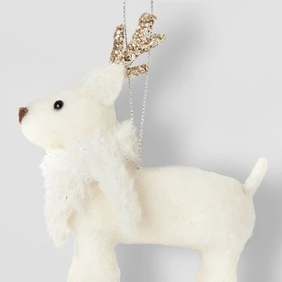 4ct Boiled Wool Animal Christmas Tree Ornament Set White - Wondershop™ 2 4ct Boiled Wool Animal Christmas Tree Ornament Set White - Wondershop™ - Image 2