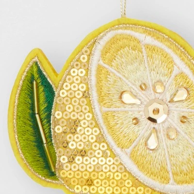 4ct Sequined Felt Fruit Christmas Tree Ornament Set - Wondershop™ 2 4ct Sequined Felt Fruit Christmas Tree Ornament Set - Wondershop™ - Image 2