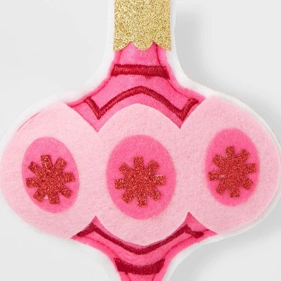 4ct Fabric Ornament Christmas Tree Ornament Set Blue/Pink/Red - Wondershop™ 2 4ct Fabric Ornament Christmas Tree Ornament Set Blue/Pink/Red - Wondershop™ - Image 2