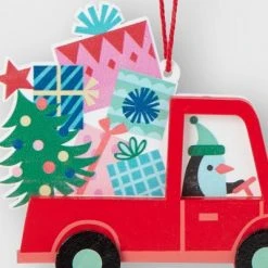 4ct Wood Vehicle Christmas Tree Ornament Set Blue/Red/White/Green - Wondershop™ -Wondershop Sales unnamed file 1086