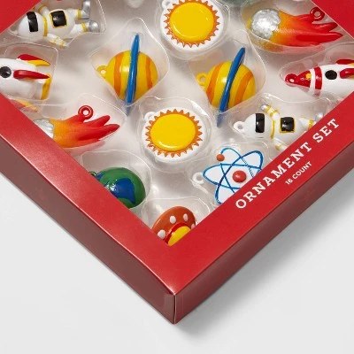 16ct Space Mini Christmas Tree Ornament Set - Wondershop™ 2 16ct Space Mini Christmas Tree Ornament Set - Wondershop™ - Image 2