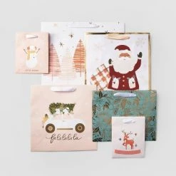 6ct Cozy Christmas Assorted Gift Bag - Wondershop™ -Wondershop Sales unnamed file 1136