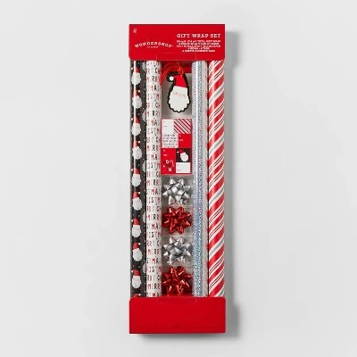 80 sq ft Gift Wrap Pack Red/White/Silver - Wondershop™ 2 80 sq ft Gift Wrap Pack Red/White/Silver - Wondershop™ - Image 2