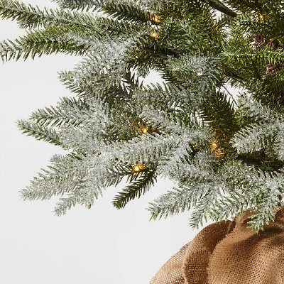 3.3' Pre-Lit LED Glittered Balsam Fir Artificial Tree Dew Drop White Lights - Wondershop™ 1 3.3' Pre-Lit LED Glittered Balsam Fir Artificial Tree Dew Drop White Lights - Wondershop™