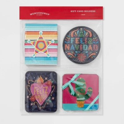 4ct 'Feliz Navidad' Gift Card Holder - Wondershop™ 2 4ct 'Feliz Navidad' Gift Card Holder - Wondershop™ - Image 2