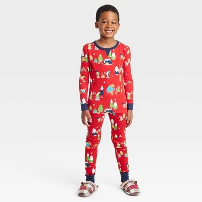 Kids' Holiday Gnomes Print Matching Family Pajama Set - Wondershop™ Red 6 Kids' Holiday Gnomes Print Matching Family Pajama Set - Wondershop™ Red - Image 6