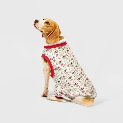 Dog and Cat Matching Family Pajama Set - Wondershop™ Joyful Cream 5 Dog and Cat Matching Family Pajama Set - Wondershop™ Joyful Cream - Image 5