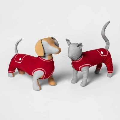 Dog and Cat Union Suit Pajama - Red - Wondershop™ 3 Dog and Cat Union Suit Pajama - Red - Wondershop™ - Image 3