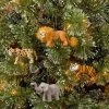 4ct Faux Fur Animal Christmas Tree Ornament Set Lion/Tiger/Elephant/Leopard - Wondershop™