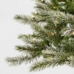 Wondershop Sales 37 7' Pre-Lit Flocked Douglas Fir Artificial Tree Clear Lights - Wondershop™