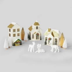 12pc Battery Operated Decorative Village Kit White/Gold - Wondershop™ 3 12pc Battery Operated Decorative Village Kit White/Gold - Wondershop™ -Wondershop Sales unnamed file 1238