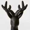12" Plastic Sitting Deer Decorative Figurine Black - Wondershop™