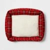 Red Plaid Cuddler Dog Bed - Wondershop™