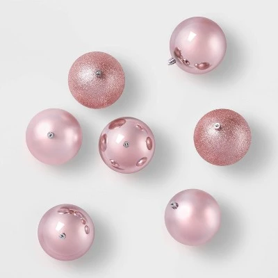 12ct Round Plastic Christmas Tree Ornament Set - Wondershop™ Blue/silver 8 12ct Round Plastic Christmas Tree Ornament Set - Wondershop™ Blue/silver - Image 8