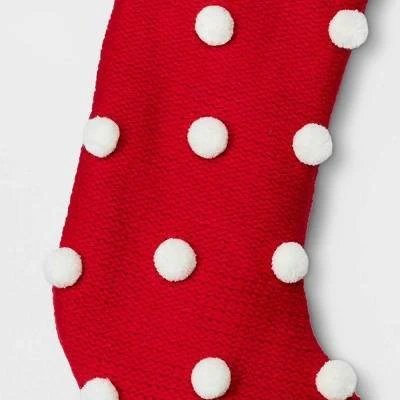 Puckered Pompom Christmas Stocking - Wondershop™ 2 Puckered Pompom Christmas Stocking - Wondershop™ - Image 2