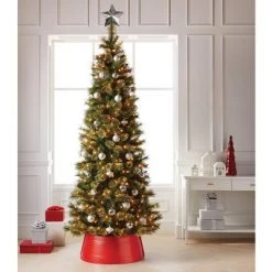 27" Metal Tree Collar Glossy Red - Wondershop™