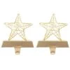 2pk Dew Drop Light Up Star Christmas Stocking Holder Light Gold - Wondershop™