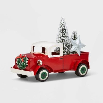 Small Metal Truck Decorative Figurine Red - Wondershop™ 1 Small Metal Truck Decorative Figurine Red - Wondershop™