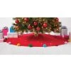48in Faux Wool Snowflakes Tree Skirt with Pompoms Red - Wondershop™