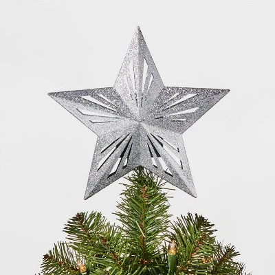10" 3 LED Light Star Tree Topper Silver - Wondershop™ 1 10" 3 LED Light Star Tree Topper Silver - Wondershop™