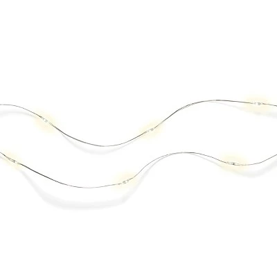 30ct Battery Operated LED Dewdrop Fairy String Lights Warm White with Silver Wire - Wondershop™ 3 30ct Battery Operated LED Dewdrop Fairy String Lights Warm White with Silver Wire - Wondershop™ - Image 3