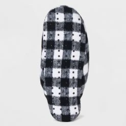 Adult Buffalo Check Plaid Fleece Lined Pull-On Slipper Socks with Huggable Heel & Grippers - Wondershop™ Black/White 9 Adult Buffalo Check Plaid Fleece Lined Pull-On Slipper Socks with Huggable Heel & Grippers - Wondershop™ Black/White -Wondershop Sales unnamed file 225