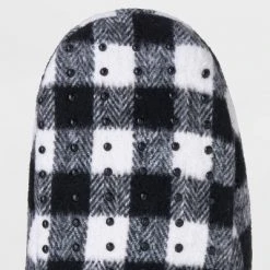 Adult Buffalo Check Plaid Fleece Lined Pull-On Slipper Socks with Huggable Heel & Grippers - Wondershop™ Black/White 10 Adult Buffalo Check Plaid Fleece Lined Pull-On Slipper Socks with Huggable Heel & Grippers - Wondershop™ Black/White -Wondershop Sales unnamed file 226