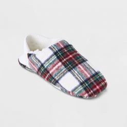 Adult Festive Plaid Faux Shearling Lined Pull-On Slipper Socks with Huggable Heel & Grippers - Wondershop™ Ivory 13 Adult Festive Plaid Faux Shearling Lined Pull-On Slipper Socks with Huggable Heel & Grippers - Wondershop™ Ivory -Wondershop Sales unnamed file 243