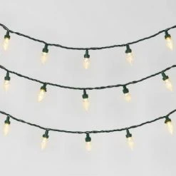 35ct LED Faceted Flame-Tip String Lights with Green Wire - Wondershop™ Red/green/white