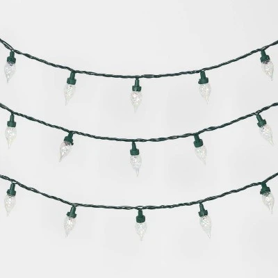 35ct LED Faceted Flame-Tip String Lights with Green Wire - Wondershop™ Red/green/white 2 35ct LED Faceted Flame-Tip String Lights with Green Wire - Wondershop™ Red/green/white - Image 2