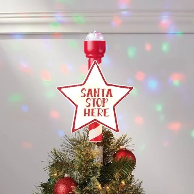 14.5in 21 LED Light Santa Stop Here Tree Topper Red - Wondershop™ 2 14.5in 21 LED Light Santa Stop Here Tree Topper Red - Wondershop™ - Image 2