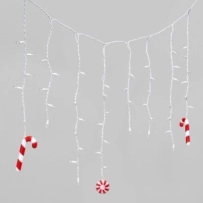 150ct Incandescent Icicle Lights with Novelty Accent Clear with White Wire - Wondershop™ White Rattan Star 2 150ct Incandescent Icicle Lights with Novelty Accent Clear with White Wire - Wondershop™ White Rattan Star - Image 2