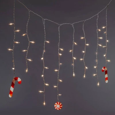 150ct Incandescent Icicle Lights with Novelty Accent Clear with White Wire - Wondershop™ White Rattan Star 5 150ct Incandescent Icicle Lights with Novelty Accent Clear with White Wire - Wondershop™ White Rattan Star - Image 5