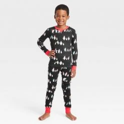 Kids' Holiday Penguins Print Matching Family Pajama Set - Wondershop™ Black -Wondershop Sales unnamed file 313