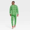 Men's Santa Print Matching Family Pajama Set - Wondershop™ Green