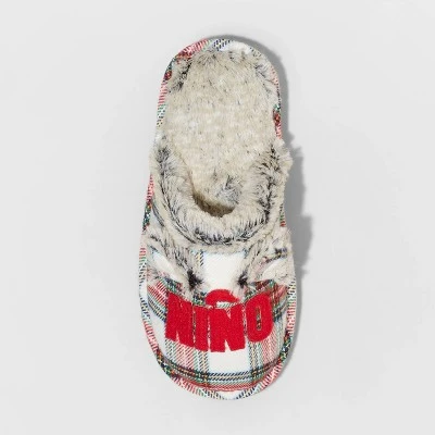 Boys' Nino Oso Plaid Slide Holiday Slippers - Wondershop™ Multicolor 2 Boys' Nino Oso Plaid Slide Holiday Slippers - Wondershop™ Multicolor - Image 2