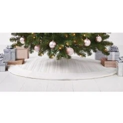 Cable Knit Tree Skirt Ivory - Wondershop™