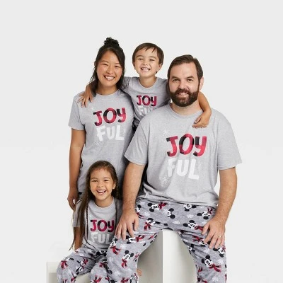 Men's Holiday Joyful Matching Family Pajama T-Shirt - Wondershop™ Gray 2 Men's Holiday Joyful Matching Family Pajama T-Shirt - Wondershop™ Gray - Image 2