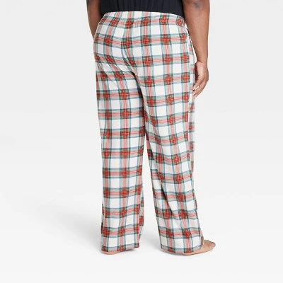 Men's Holiday Tartan Plaid Fleece Matching Family Pajama Pants - Wondershop™ Cream 1 Men's Holiday Tartan Plaid Fleece Matching Family Pajama Pants - Wondershop™ Cream