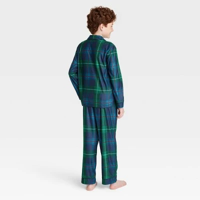 Kids' Holiday Tartan Plaid Flannel Matching Family Pajama Set - Wondershop™ Blue 1 Kids' Holiday Tartan Plaid Flannel Matching Family Pajama Set - Wondershop™ Blue