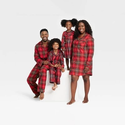 Kids' Holiday Tartan Plaid Flannel Matching Family Pajama Set - Wondershop™ Red 2 Kids' Holiday Tartan Plaid Flannel Matching Family Pajama Set - Wondershop™ Red - Image 2