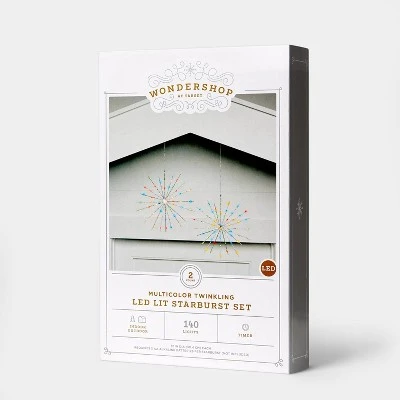 2pk Christmas LED Starburst Novelty 140 Lights Multicolor - Wondershop™ 1 2pk Christmas LED Starburst Novelty 140 Lights Multicolor - Wondershop™