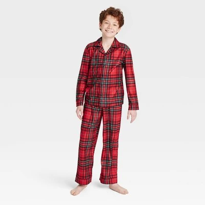 Kids' Holiday Tartan Plaid Flannel Matching Family Pajama Set - Wondershop™ Red 8 Kids' Holiday Tartan Plaid Flannel Matching Family Pajama Set - Wondershop™ Red - Image 8
